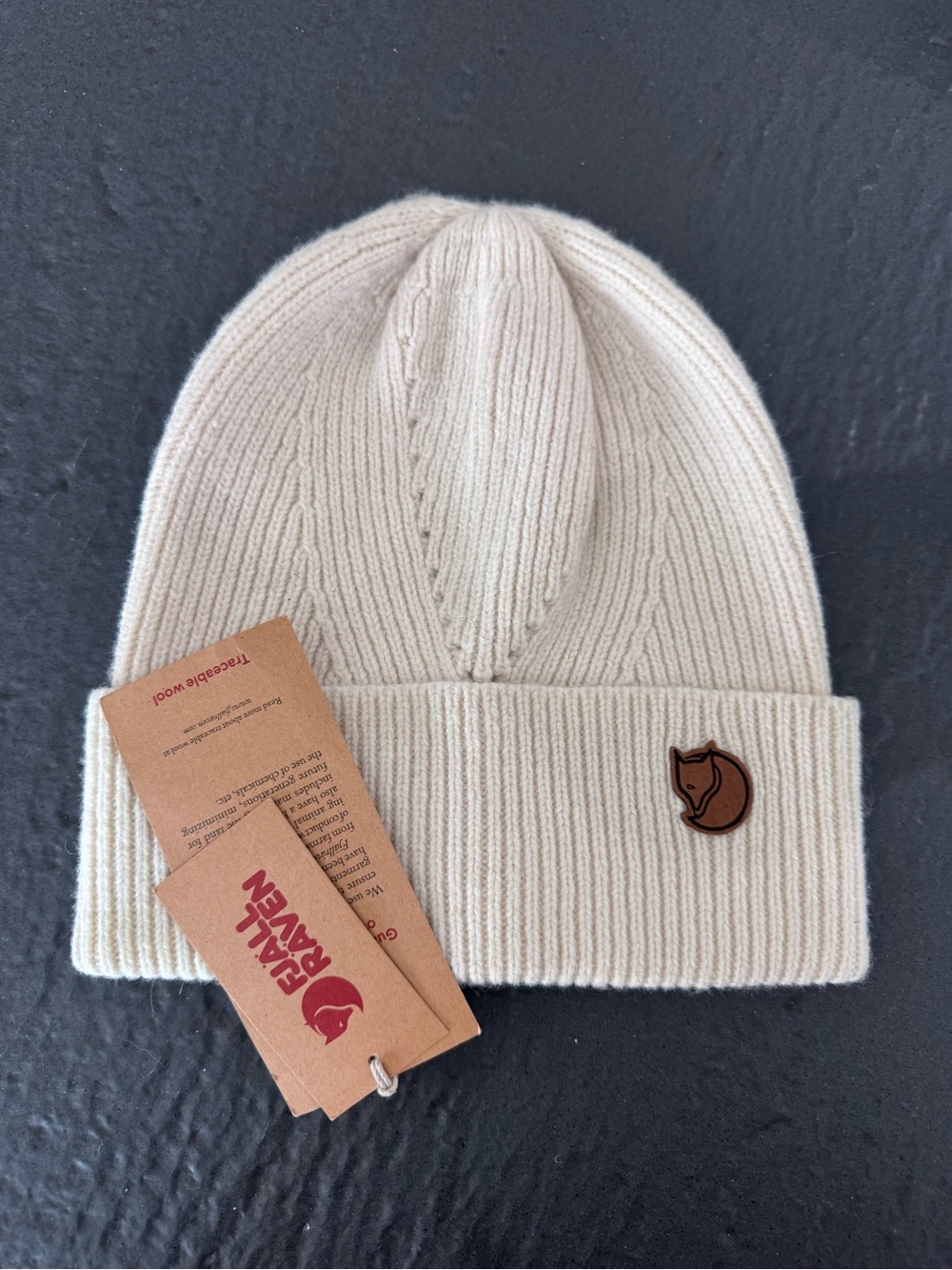 Fjällräven Classic Knit Beanie – Cream / Ivory – NWT